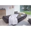 OLIVER Cabrio Ecksofa 4-Sitzer + Aufbewahrungsbox - Stoff anthrazitgrau - B 273 x T 101 - 148 cm
