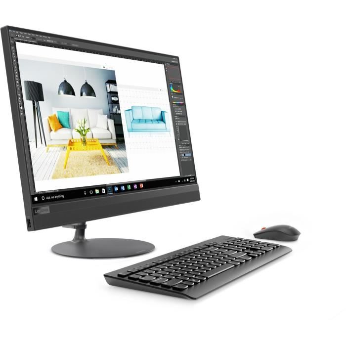 LENOVO Ideacentre 520-24ARR 23,8-Zoll-FHD-All-in-One-Computer - AMD Ryzen 5 - 8 GB RAM - 1 TB Festplatte + 128 GB SSD - AMD Radeon Vega 11