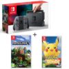 Pack Nintendo Switch Grise + Minecraft + Pokémon: Los geht's, Pikachu