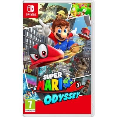 Nintendo Switch Konsole mit Neon Joy-Con Pair + Super Mario Odyssey + Mario Kart 8 Deluxe