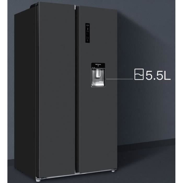 CHiQ ™ - FSS559NEI42 - Amerikanischer Kühlschrank - 559L (356+ 203) - Wechselrichter - Kein Frost - Belüftete Kälte - A ++ - Edelstahl – Bild 4