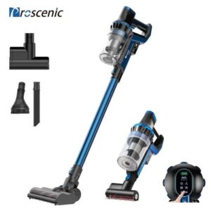 PROSCENIC P10 Akku-Staubsauger ohne Beutel, 22 kPa, großes LCD-Display, Touch-Taste, LED-Beleuchtung, neue 2020-Serie
