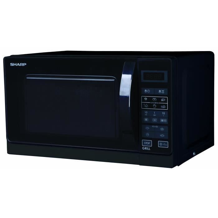 SHARP R-742BKW - Mikrowellengrill - Schwarz - 25L - 900 W - Grill 1000 W - Freistehend