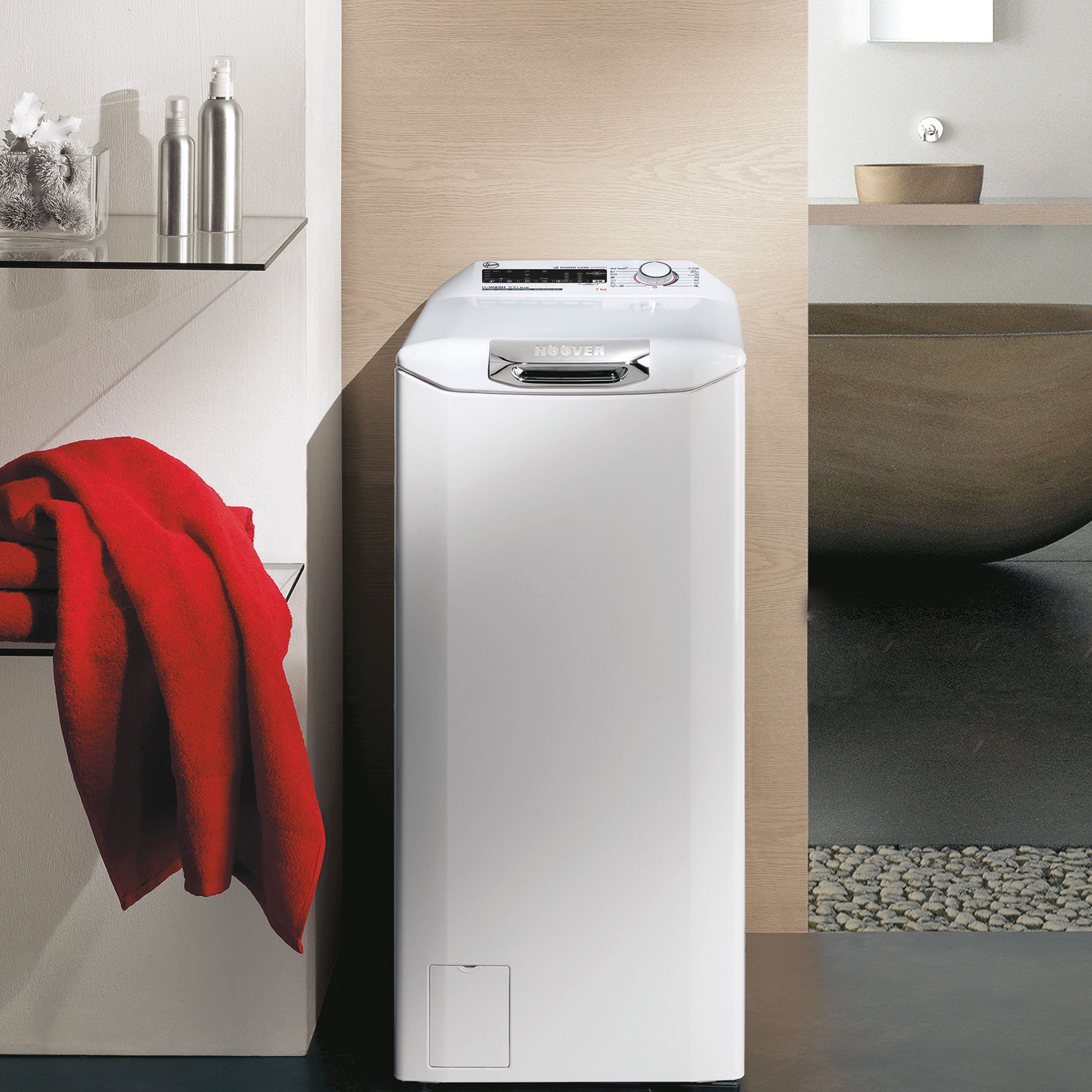 Hoover Waschmaschine Toplader H3TSM47TAMCE-S, 7 kg, 1400 U/min – Bild 4