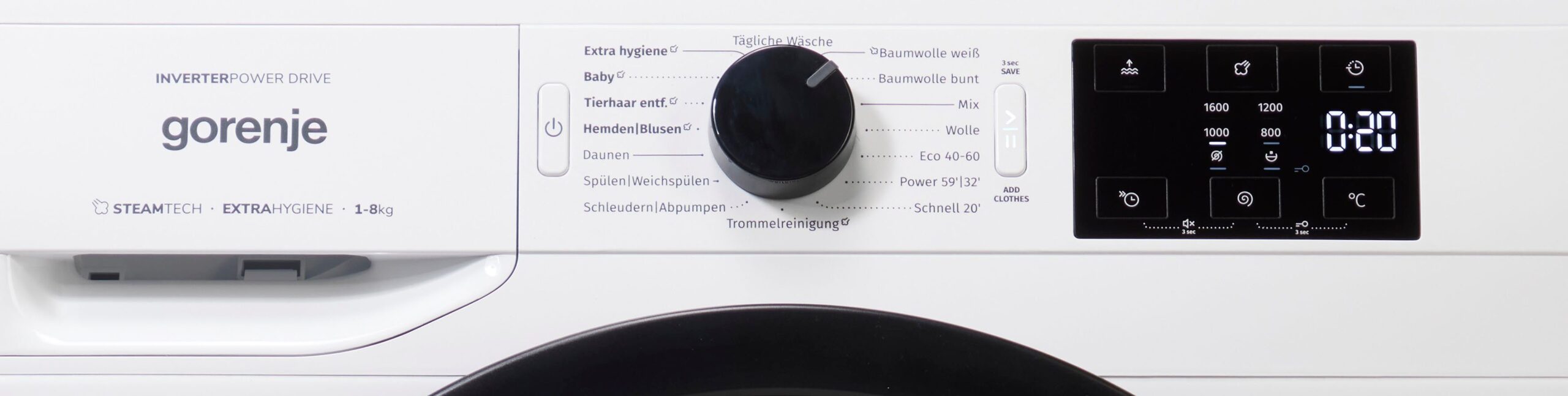 GORENJE Waschmaschine WNEI86APS, 8 kg, 1600 U/min – Bild 7