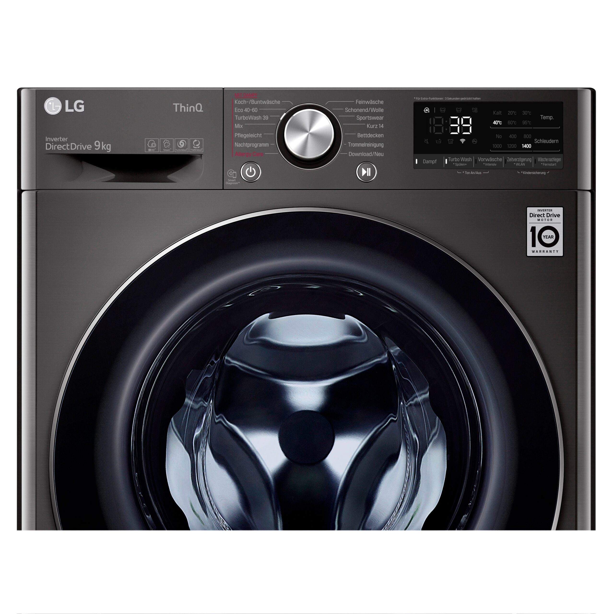 LG Waschmaschine F4WV709P2BA, 9 kg, 1400 U/min, TurboWash® - Waschen in nur 39 Minuten – Bild 10