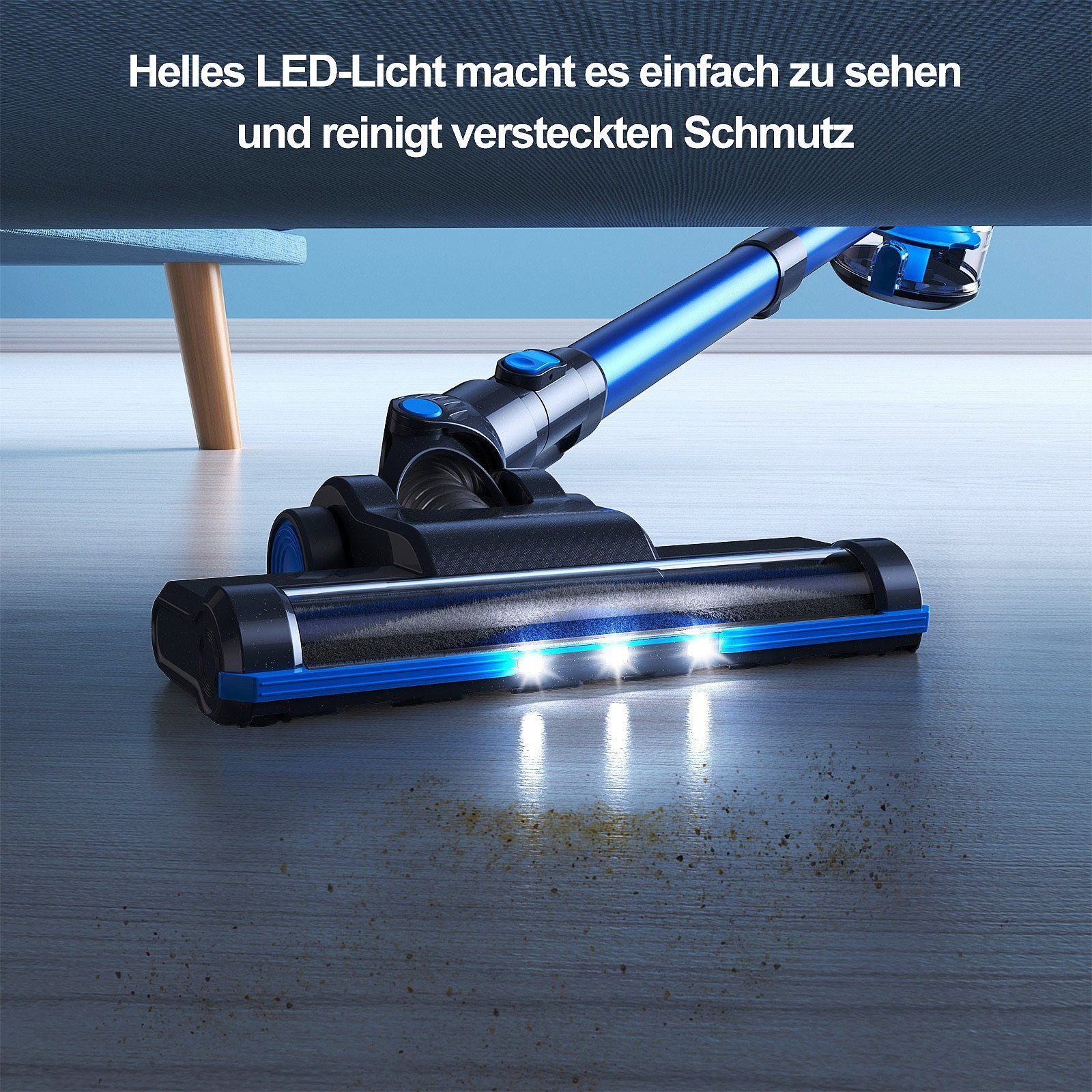 oyajia Akku-Hand-und Stielstaubsauger 6 in 1 Kabellos 22,2V Akkusauger, 150,00 W, beutellos, 40 Min. Laufzeit für Hartboden, Teppich, Tierhaare – Bild 7