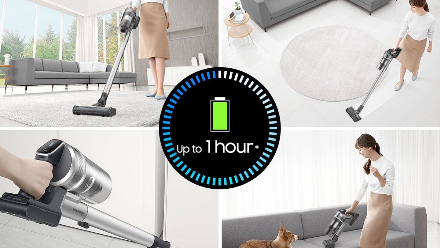 Samsung Akku-Stielstaubsauger Set bestehend aus Jet 75 complete, 550 W, beutellos, und Clean-Station VS20T7536P5/EG – Bild 7