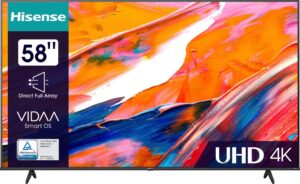Hisense 58E61KT LED-Fernseher (146 cm/58 Zoll, 4K Ultra HD, Smart-TV, Alexa Built-In, DTS Virtual X, Smart-TV, Dolby Vision, Triple Tuner DVB-C/S/S2/T/T2)