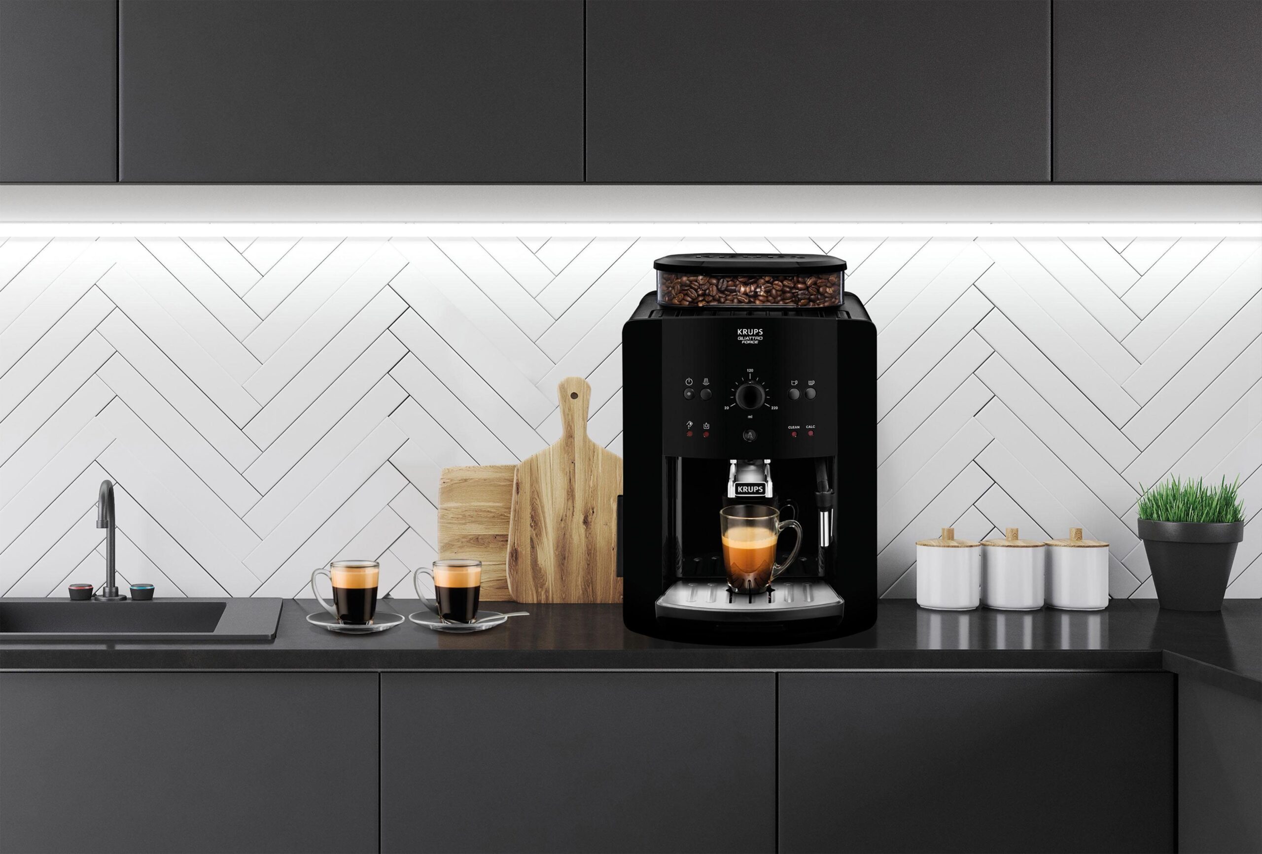 Krups Kaffeevollautomat EA8110 Arabica Quattro Force, 1450 Watt, Wassertankkapazität: 1,8 Liter, Pumpendruck: 15 bar – Bild 7