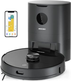 AIRROBO Saugroboter T10+ Saugroboter mit Wischfunktion WLAN Staubsauger Roboter, 50,00 W, mit Beutel, 360° Kollisionsschutz - 23 Sätze von Sensoren