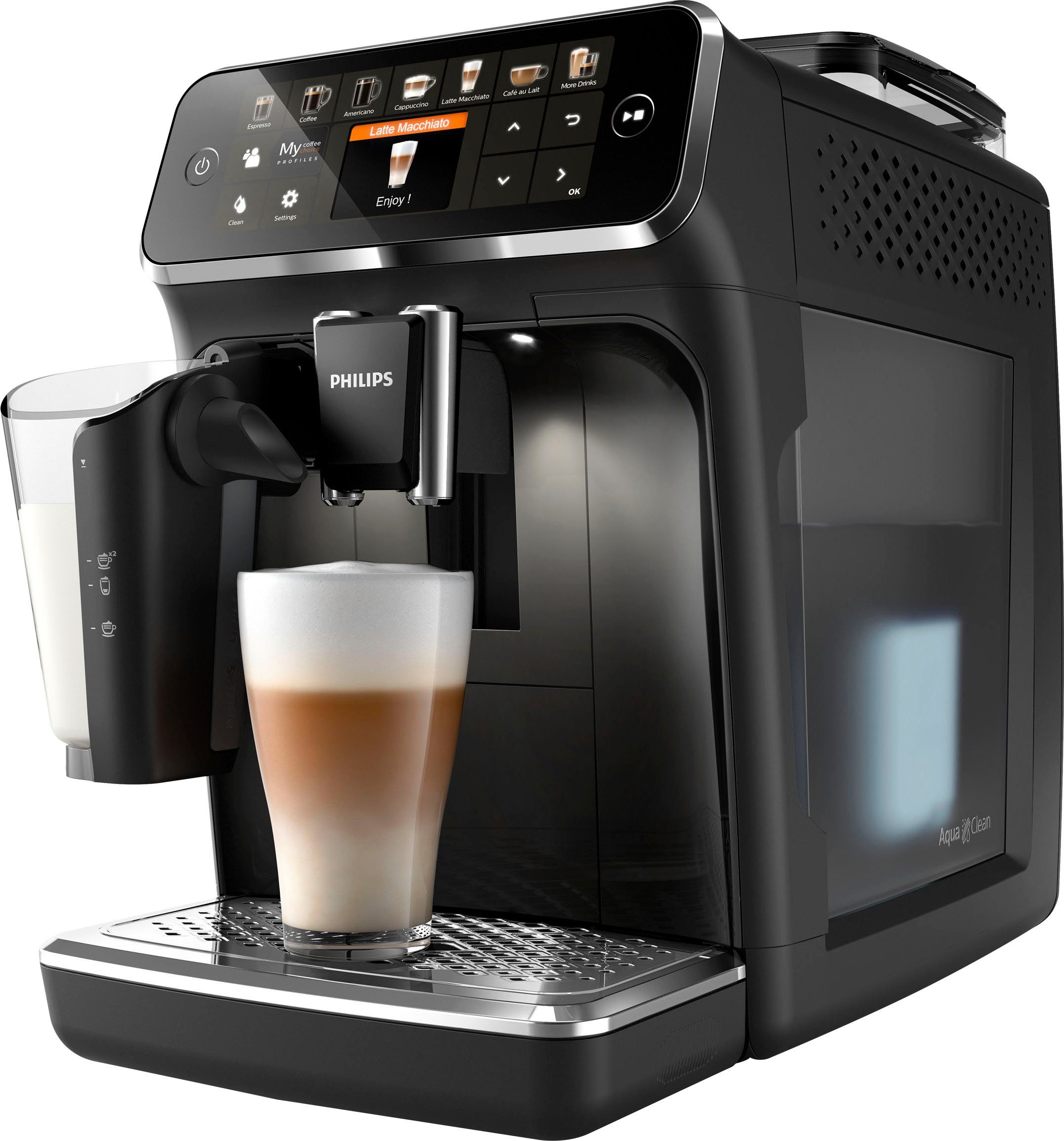 Philips Kaffeevollautomat 5400 Series EP5441/50 LatteGo, mattschwarz – Bild 2