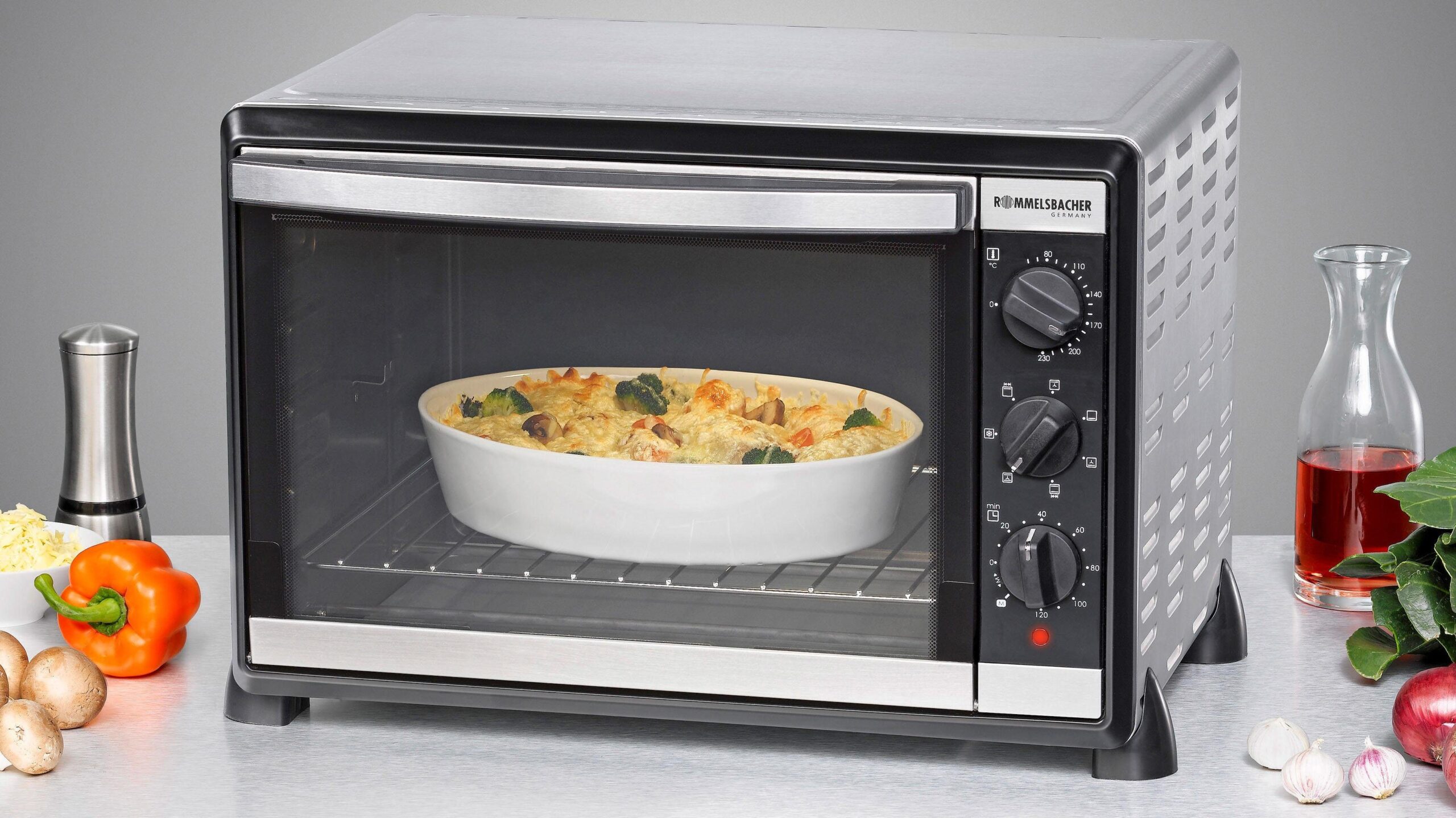 Rommelsbacher Minibackofen Back & Grill Ofen BG 1805/E, für Backformen bis 31,5 cm Ø – Bild 7