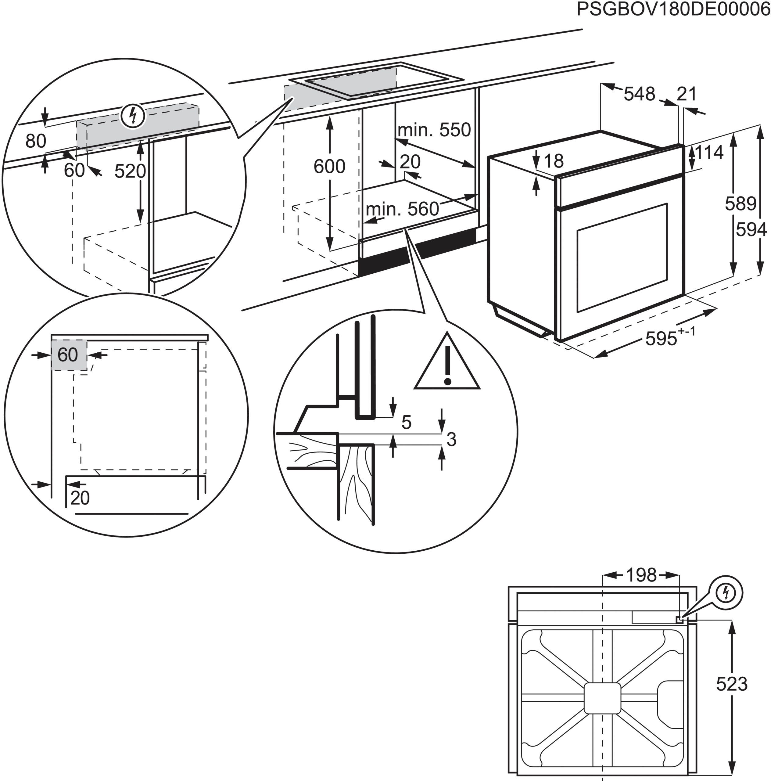 AEG Einbaubackofen BPS33102ZM, Pyrolyse-Selbstreinigung, Backauszug, 2 Paar – Bild 11