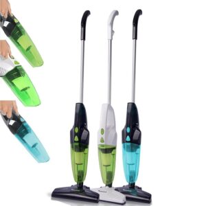 TurboTronic by Z-Line Hand-und Stielstaubsauger TurboTronic Zyklon, 800 W, beutellos, - VS9 Grün/Schwarz Stiel Staubsauger Handstaubsauger mit MIF Filter 5m Kabel 19kPA Zyklon Stabstaubsauger Bodensauger Stielstaubsauger 800W