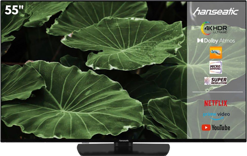 Hanseatic 55U800UDS LED-Fernseher (139 cm/55 Zoll, 4K Ultra HD, Android TV, Smart-TV)