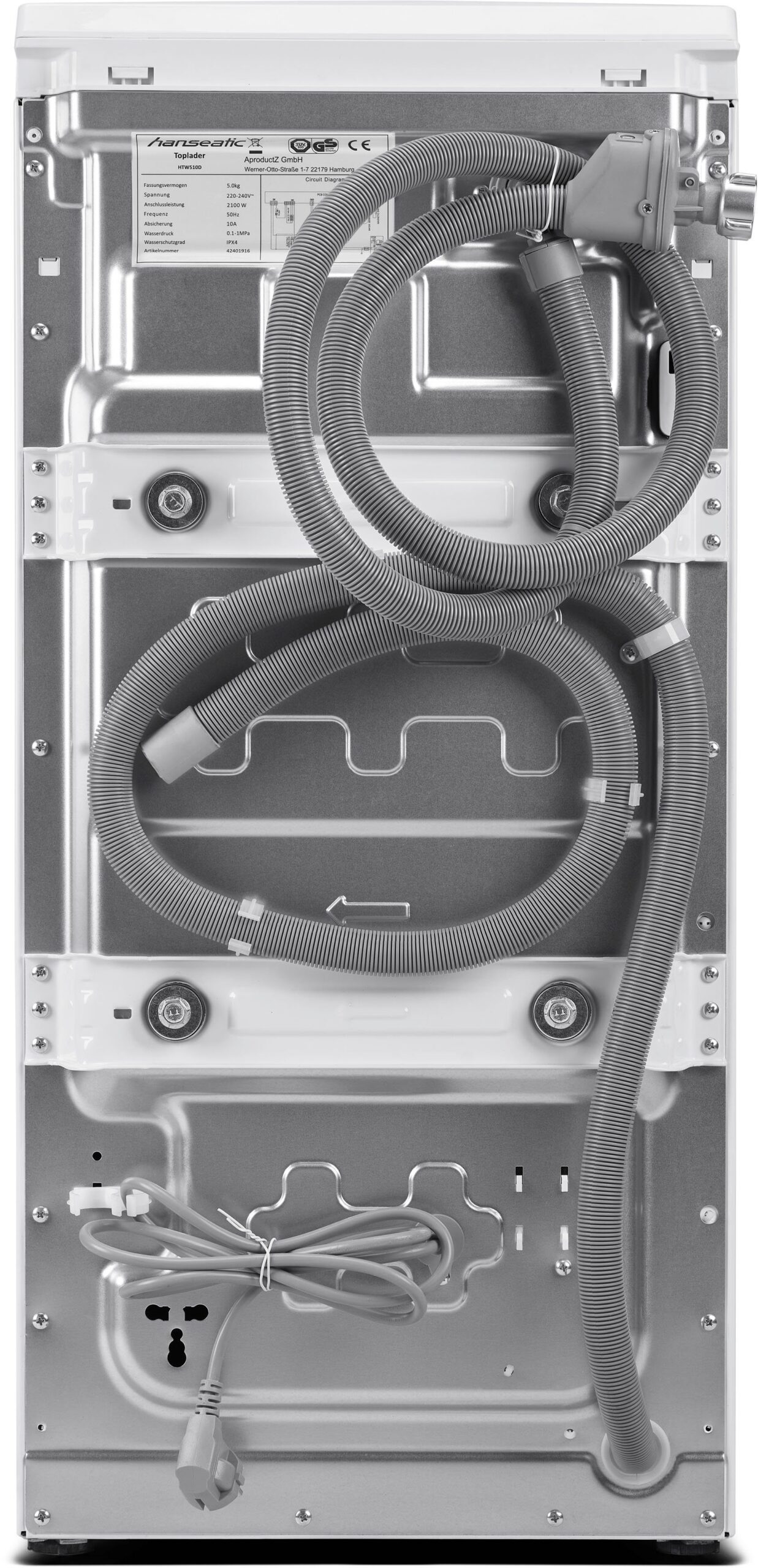 Hanseatic Waschmaschine Toplader HTW510D, 5 kg, 1000 U/min – Bild 5
