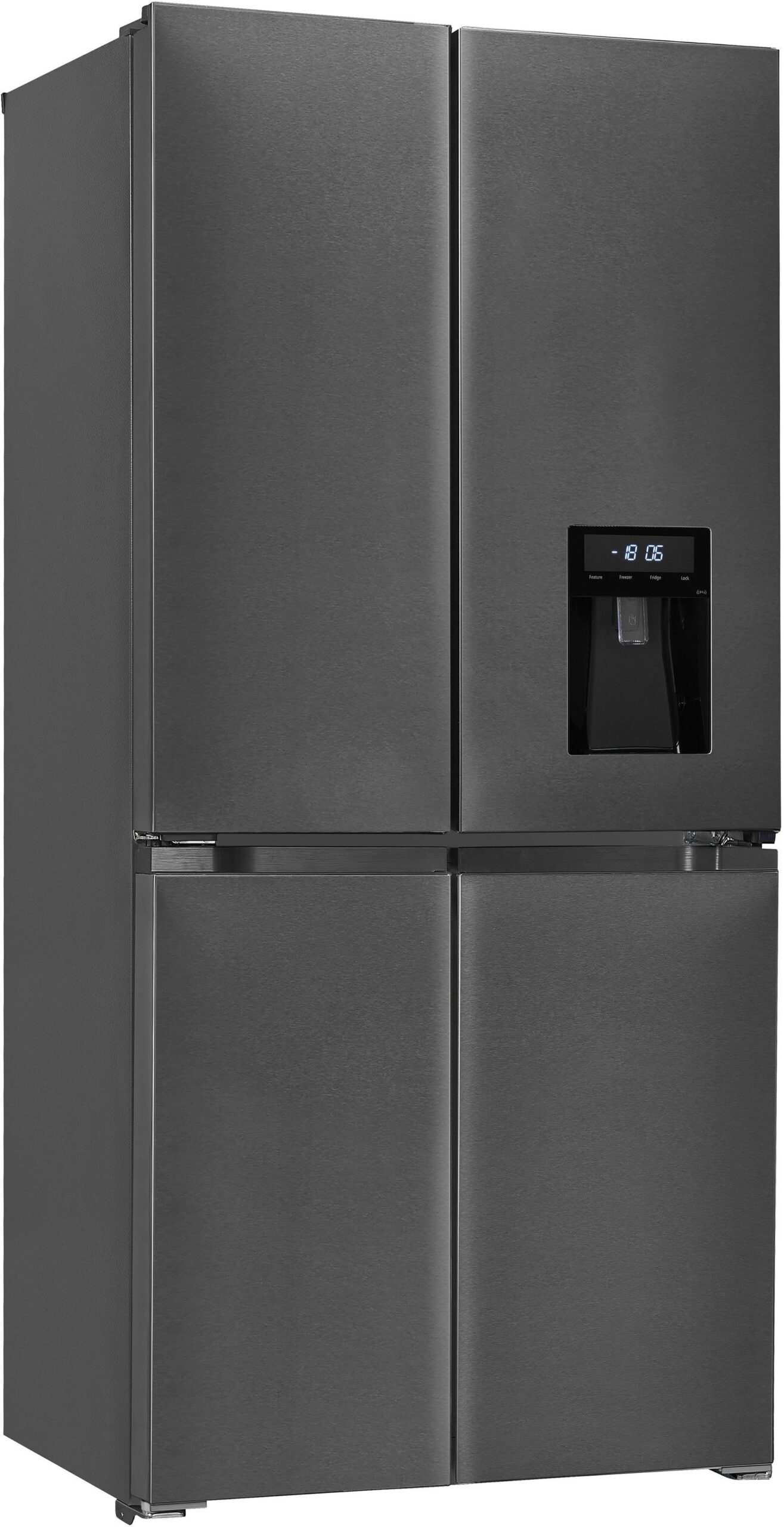 exquisit Multi Door MD430-100-WS-200E inoxlook-az, 183,0 cm hoch, 83,6 cm breit