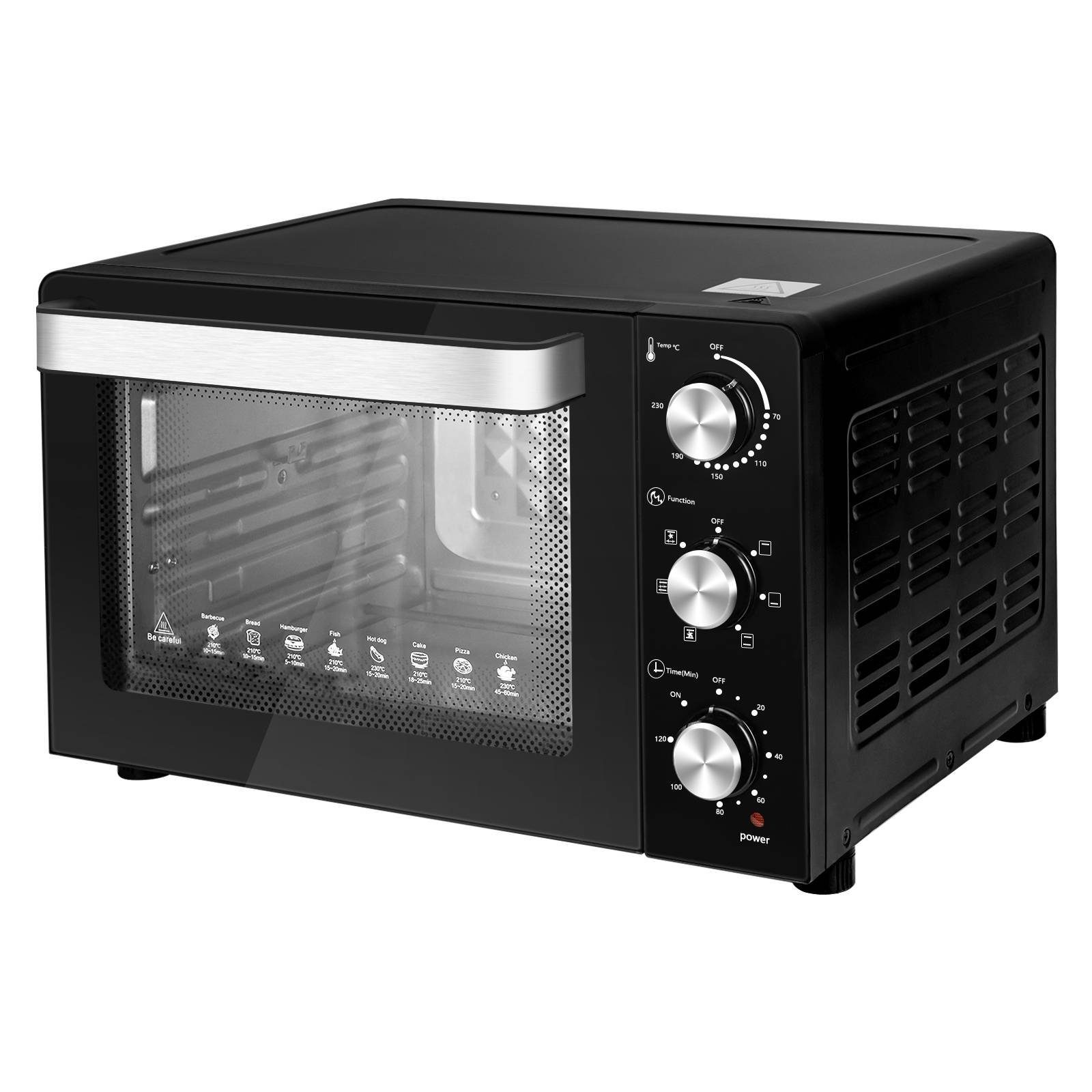 EUGAD Minibackofen, 30 L mit 3 Ebenen 6 Modi Umluft zweilagige Tür, 1500 W – Bild 9