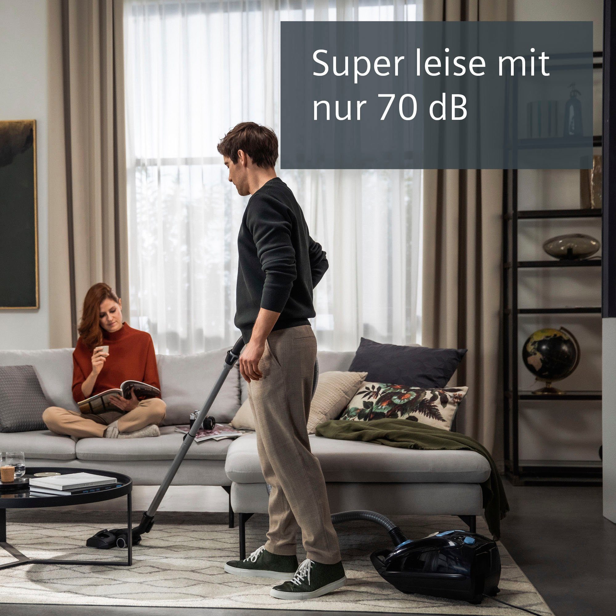 SIEMENS Bodenstaubsauger extreme silencePower VSQ5X1230, schwarz, 850 W, mit Beutel, starke Saugleistung, ideal für Allergiker – Bild 5