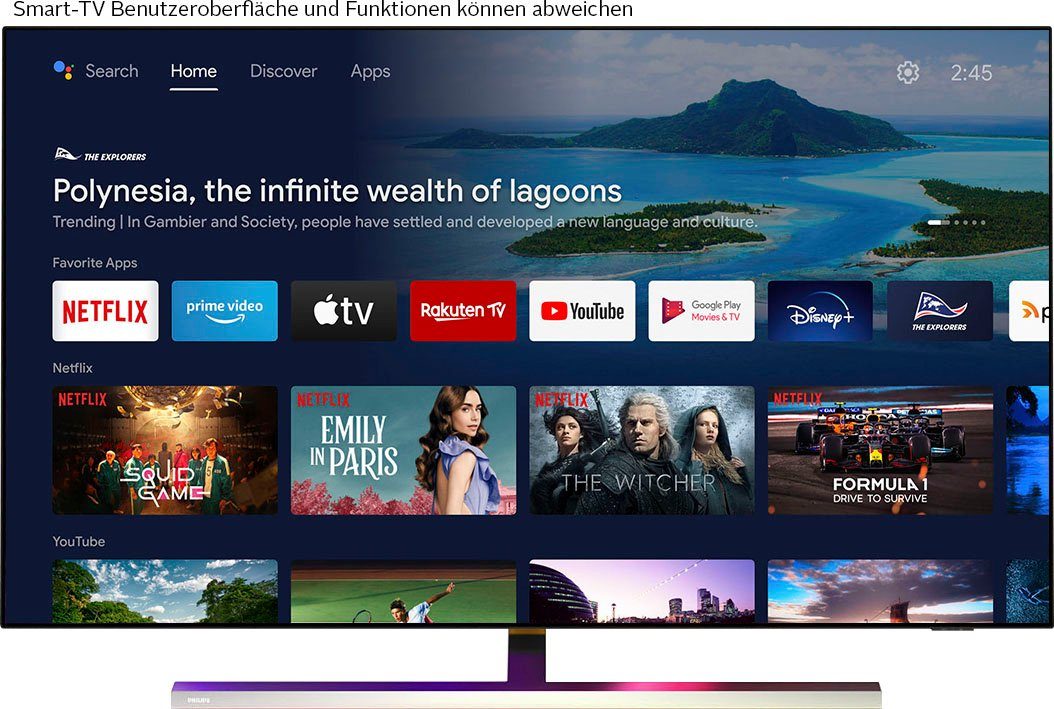 Philips 65OLED807/12 OLED-Fernseher (164 cm/65 Zoll, 4K Ultra HD, Android TV, Smart-TV) – Bild 3