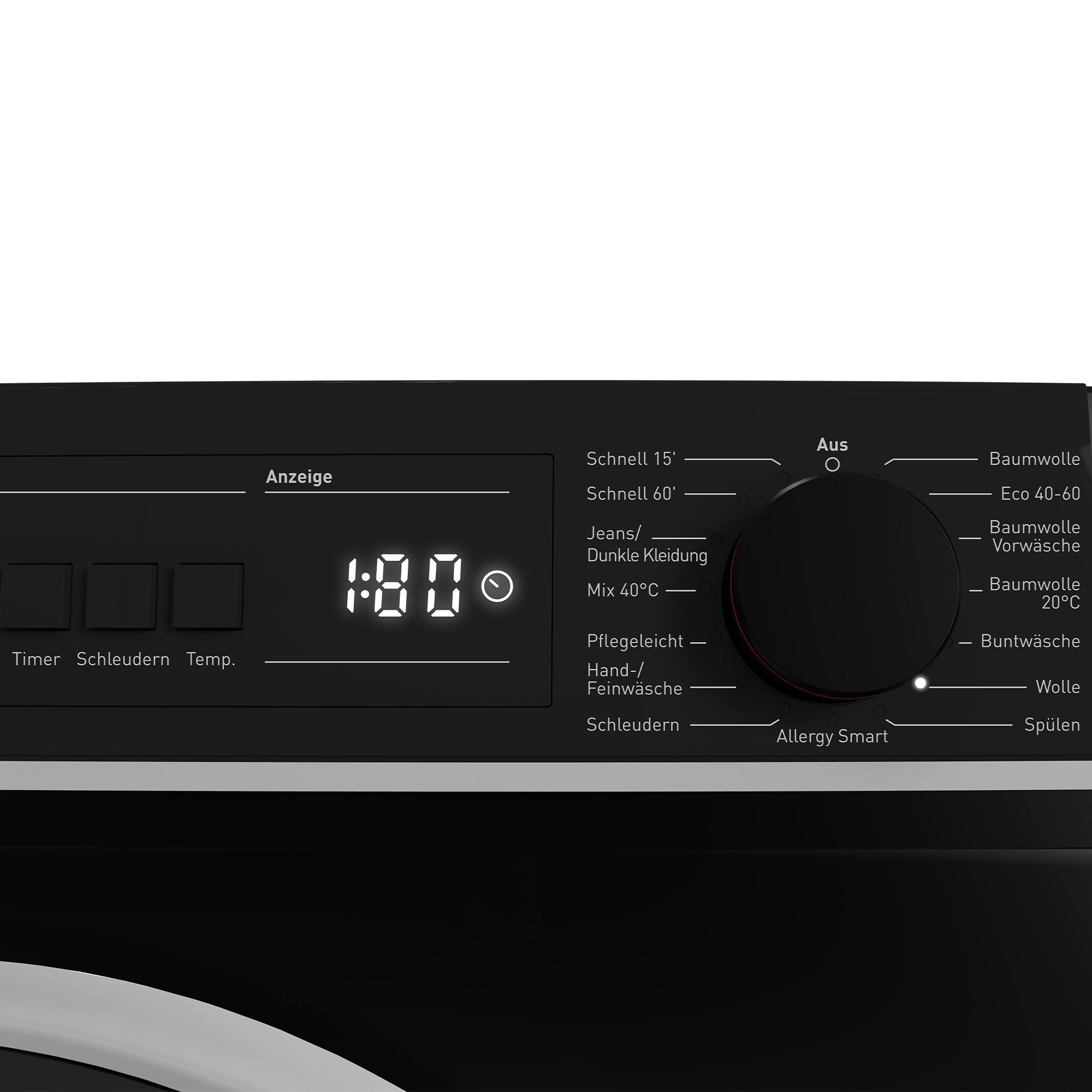 Sharp Waschmaschine ES-BRO814BA-DE, 8 kg, 1400 U/min, Einfaches Bügeln – Bild 9