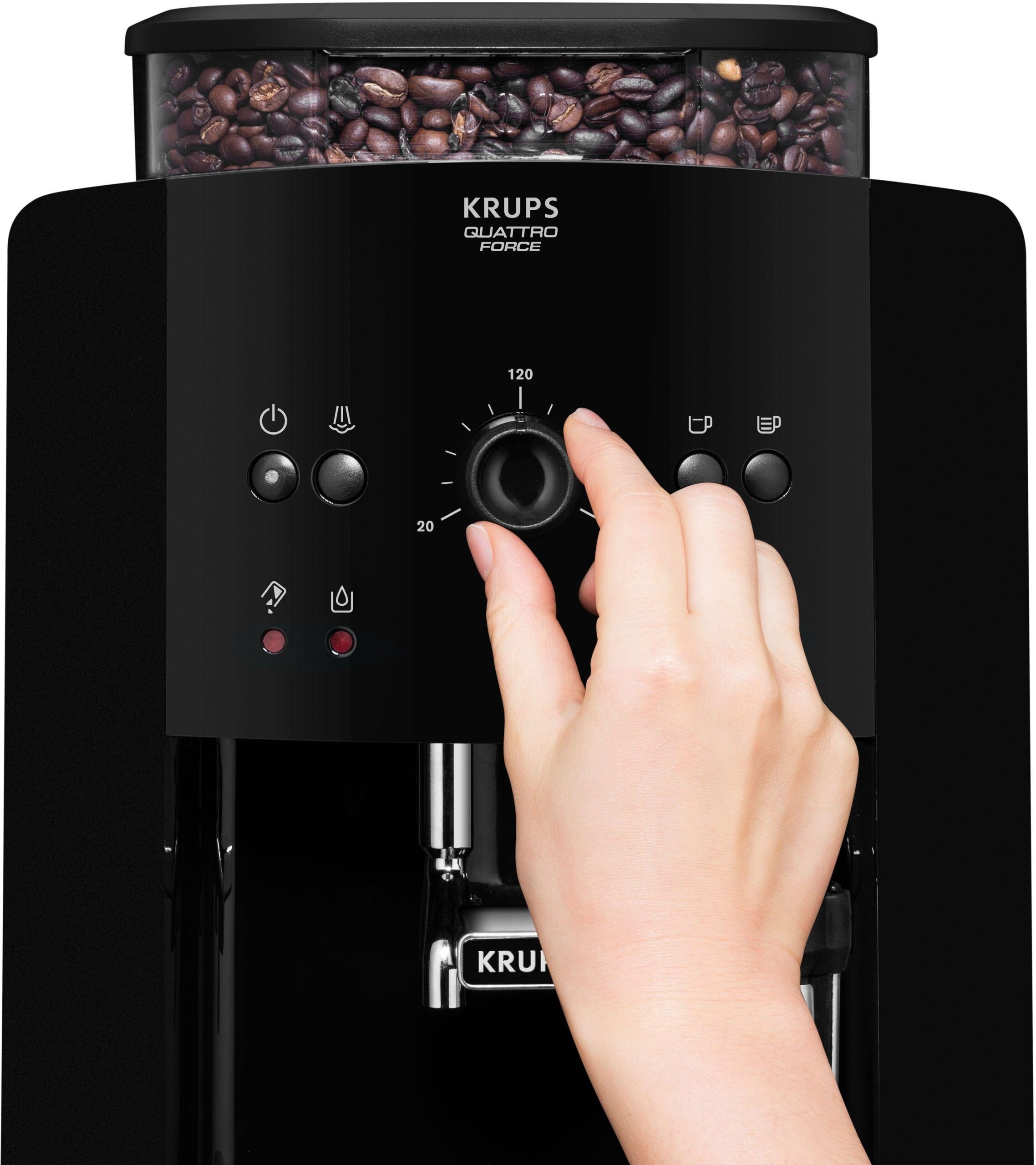 Krups Kaffeevollautomat EA8110 Arabica Quattro Force, 1450 Watt, Wassertankkapazität: 1,8 Liter, Pumpendruck: 15 bar – Bild 6