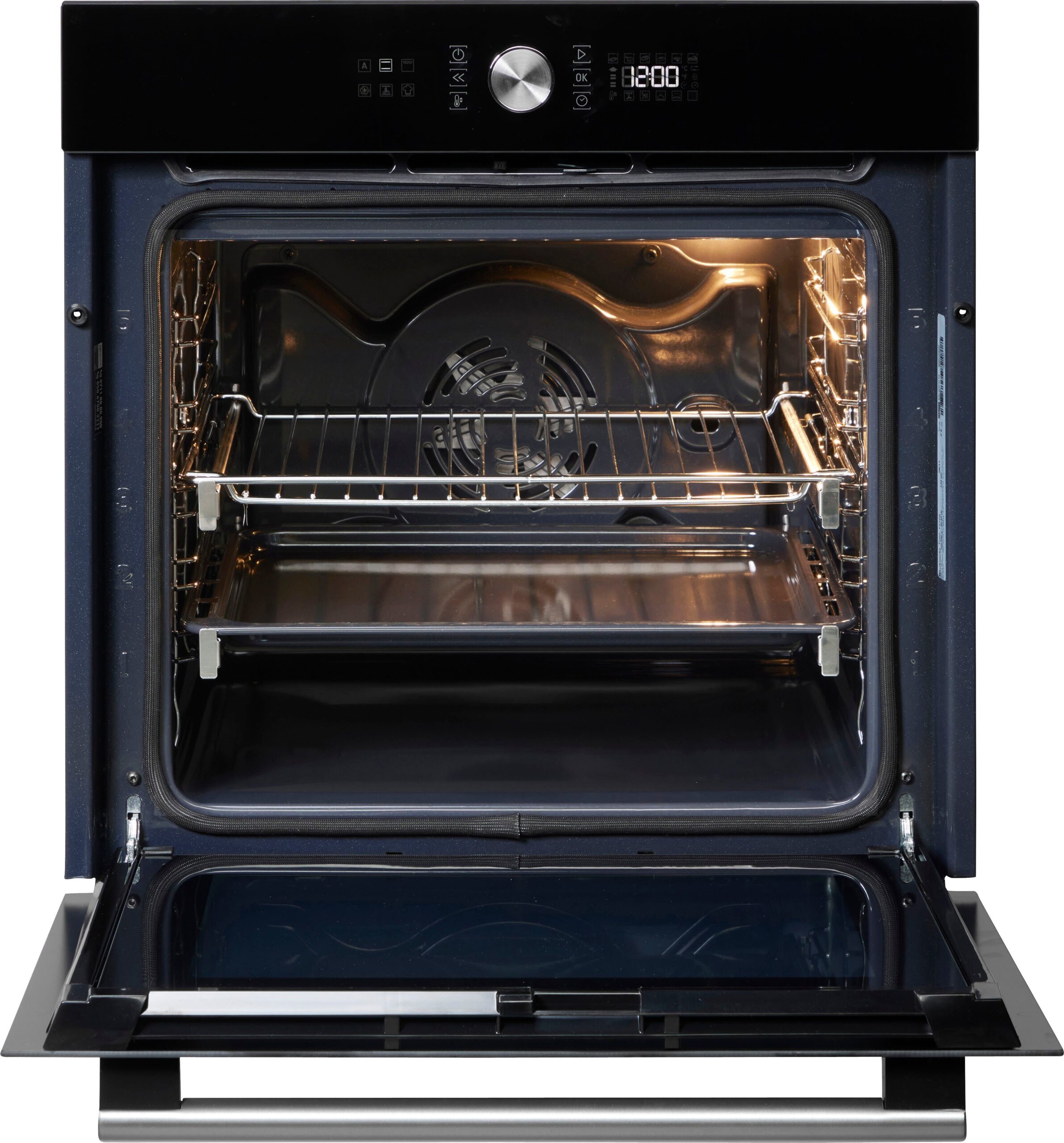 BAUKNECHT Backofen-Set BAKO4 PF16 BLACK, mit 2-fach-Teleskopauszug, Pyrolyse-Selbstreinigung – Bild 6