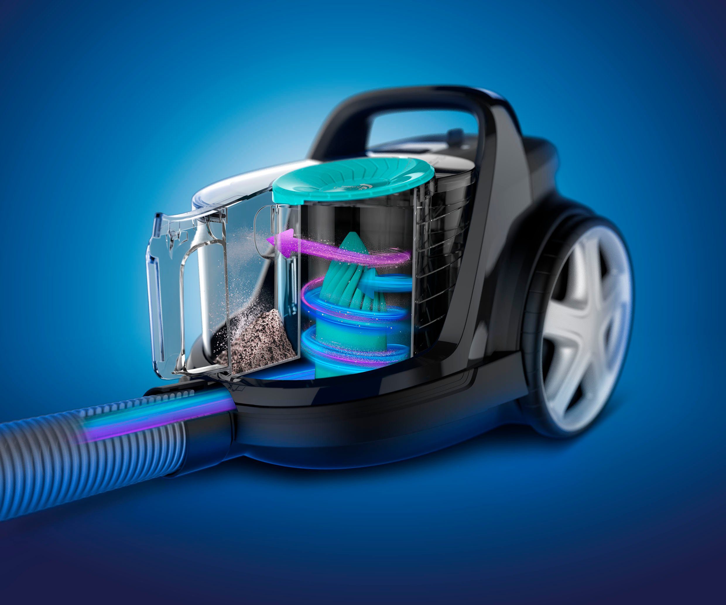 Philips Bodenstaubsauger FC9555/09 PowerPro Active, 900 W, beutellos – Bild 6