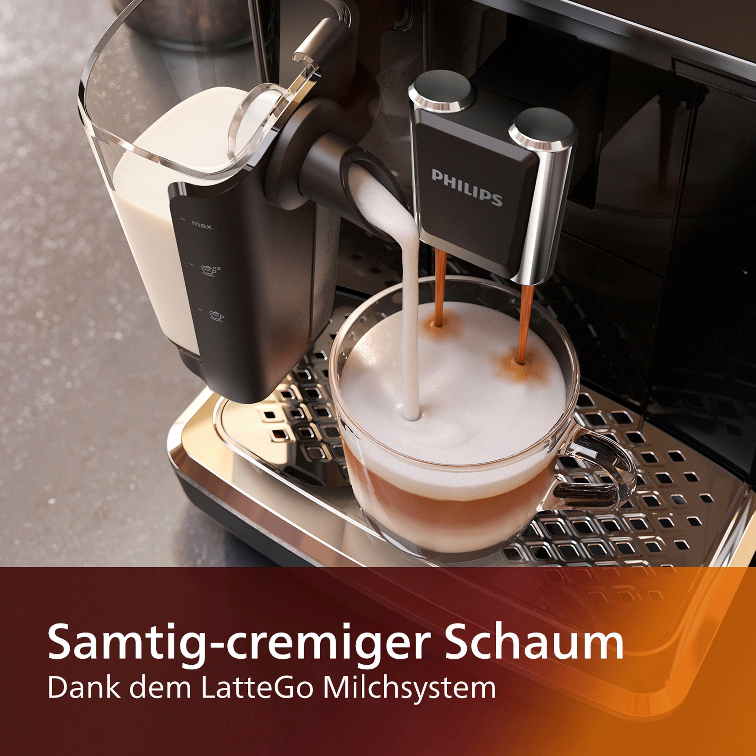 Philips Kaffeevollautomat 2200 Serie EP2231/40 LatteGo, klavierlackschwarz – Bild 12