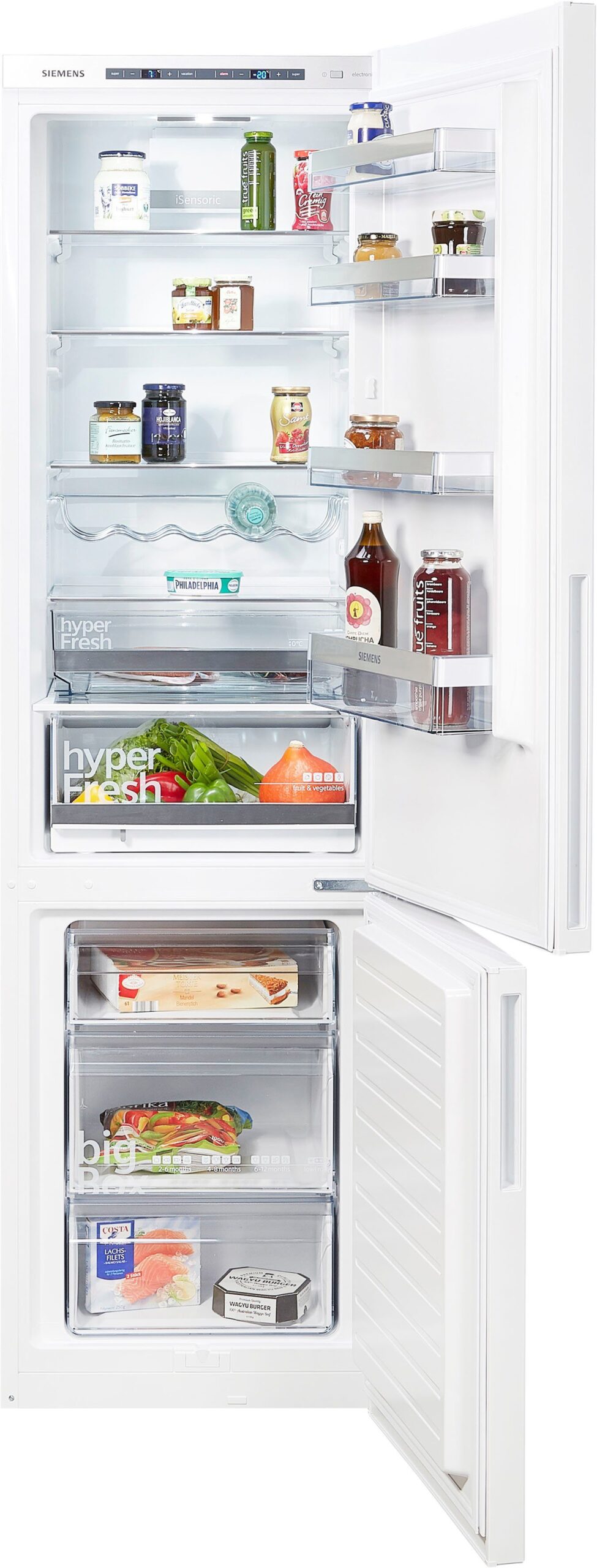 SIEMENS Kühl-/Gefrierkombination KG39EAWCB, 201 cm hoch, 60 cm breit – Bild 2