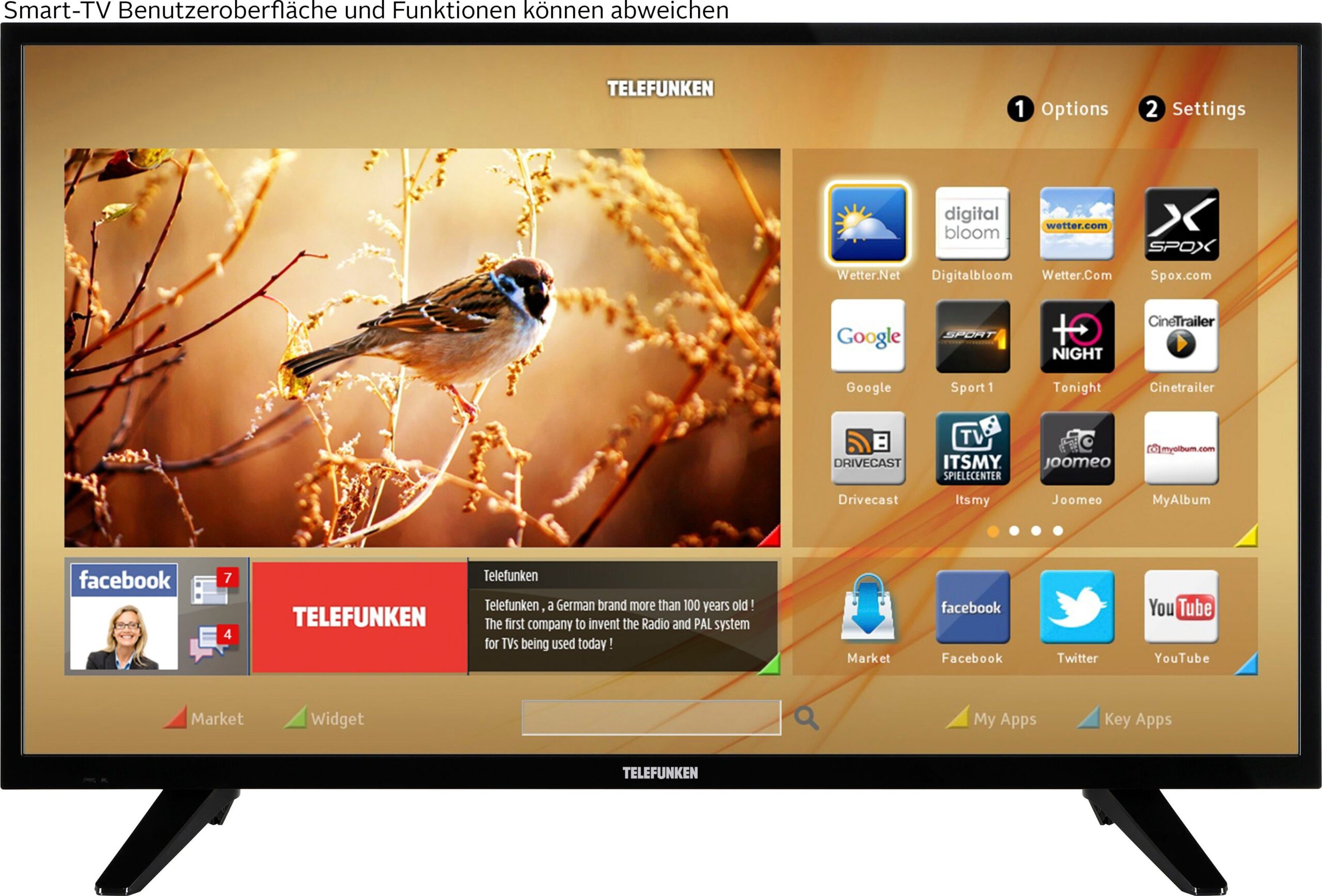 Telefunken D39H500M1CW LED-Fernseher (98 cm/39 Zoll, HD-ready, Smart-TV) – Bild 2