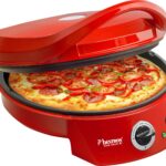 bestron Pizzaofen APZ400 Viva Italia, Ober-/Unterhitze, Bis max. 180°C, 1800 Watt, Rot