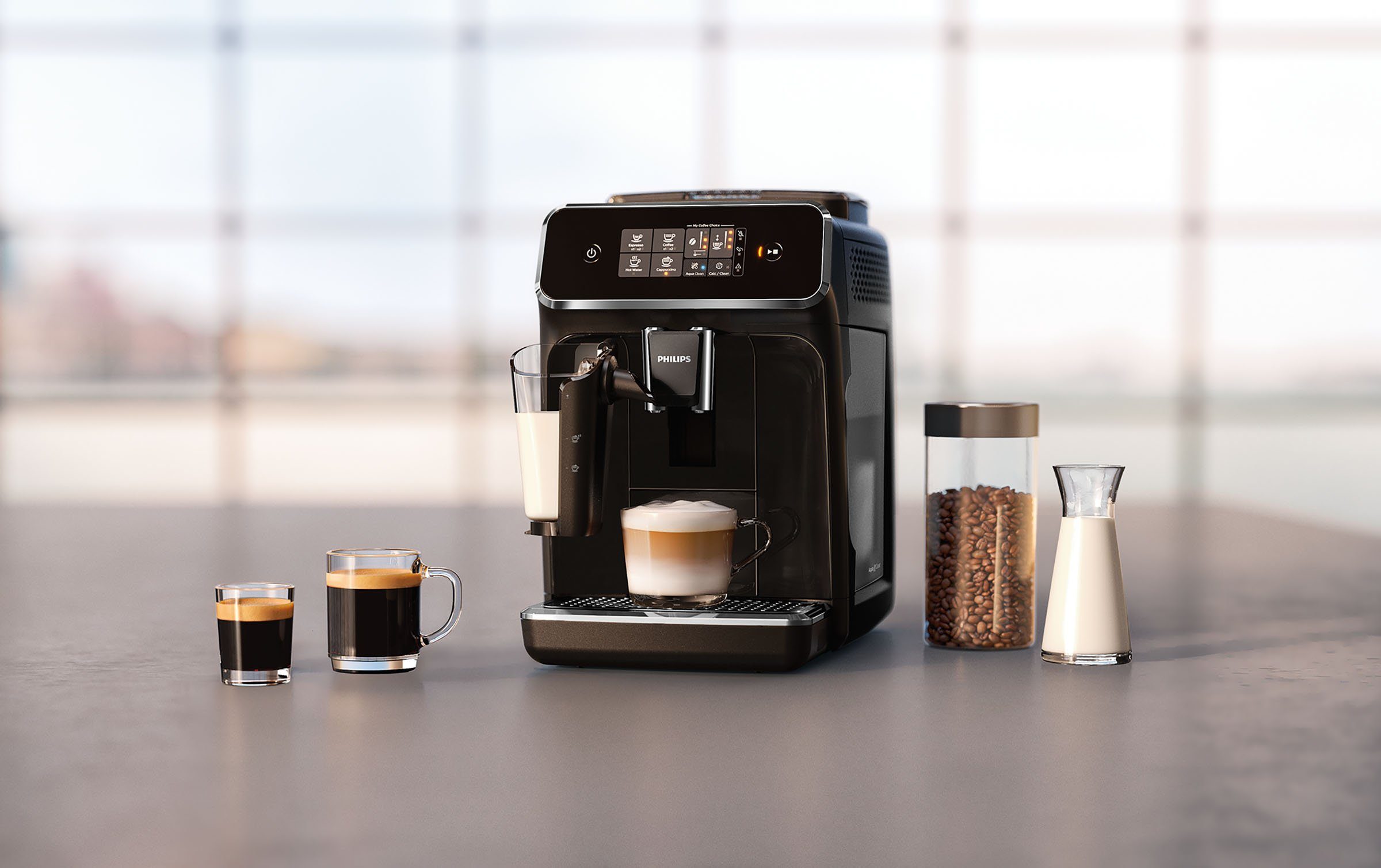 Philips Kaffeevollautomat 2200 Serie EP2231/40 LatteGo, klavierlackschwarz – Bild 4