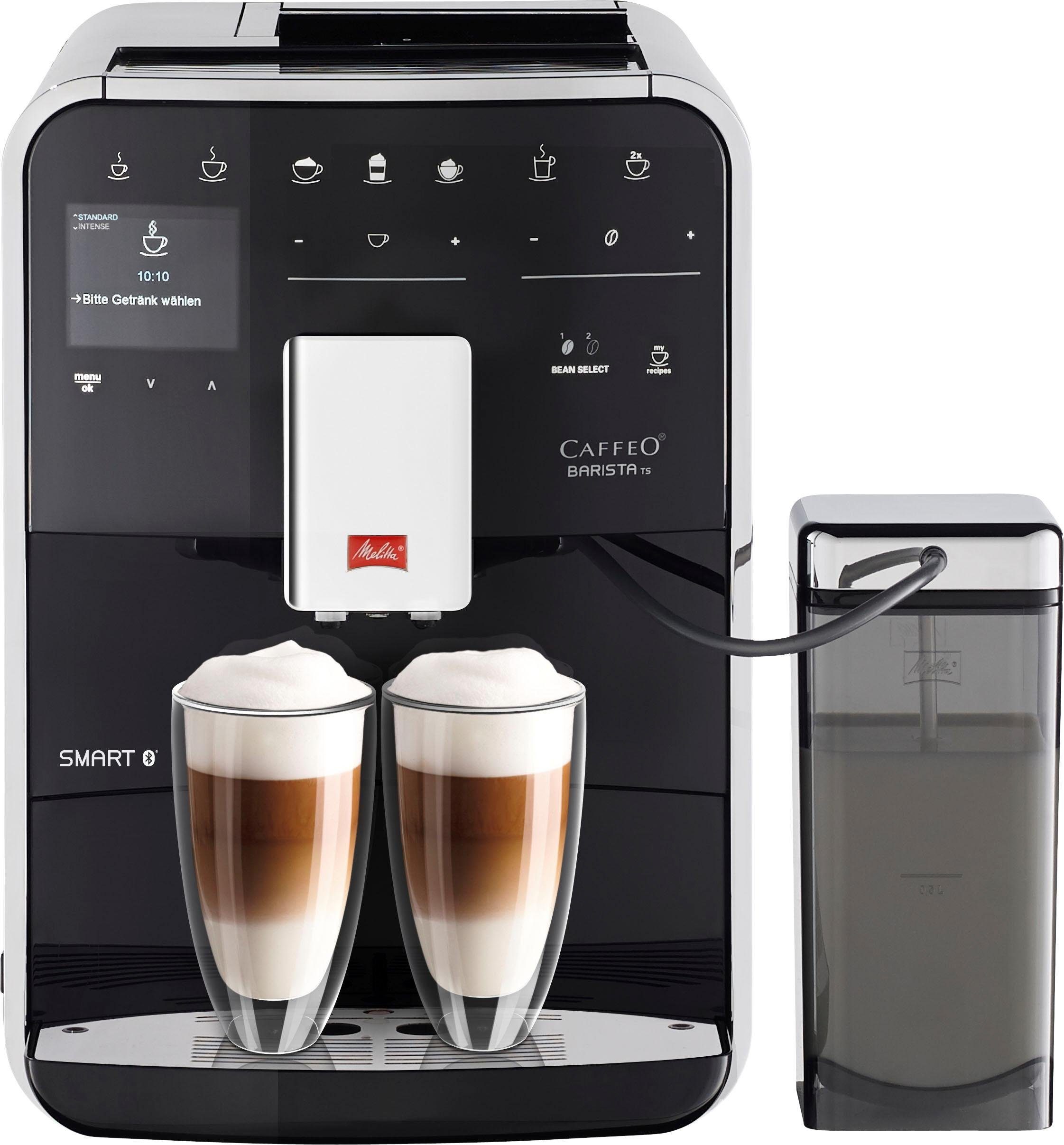 Melitta Kaffeevollautomat Barista TS Smart® F850-102, schwarz, 21 Kaffeerezepte & 8 Benutzerprofile, 2-Kammer Bohnenbehälter – Bild 2