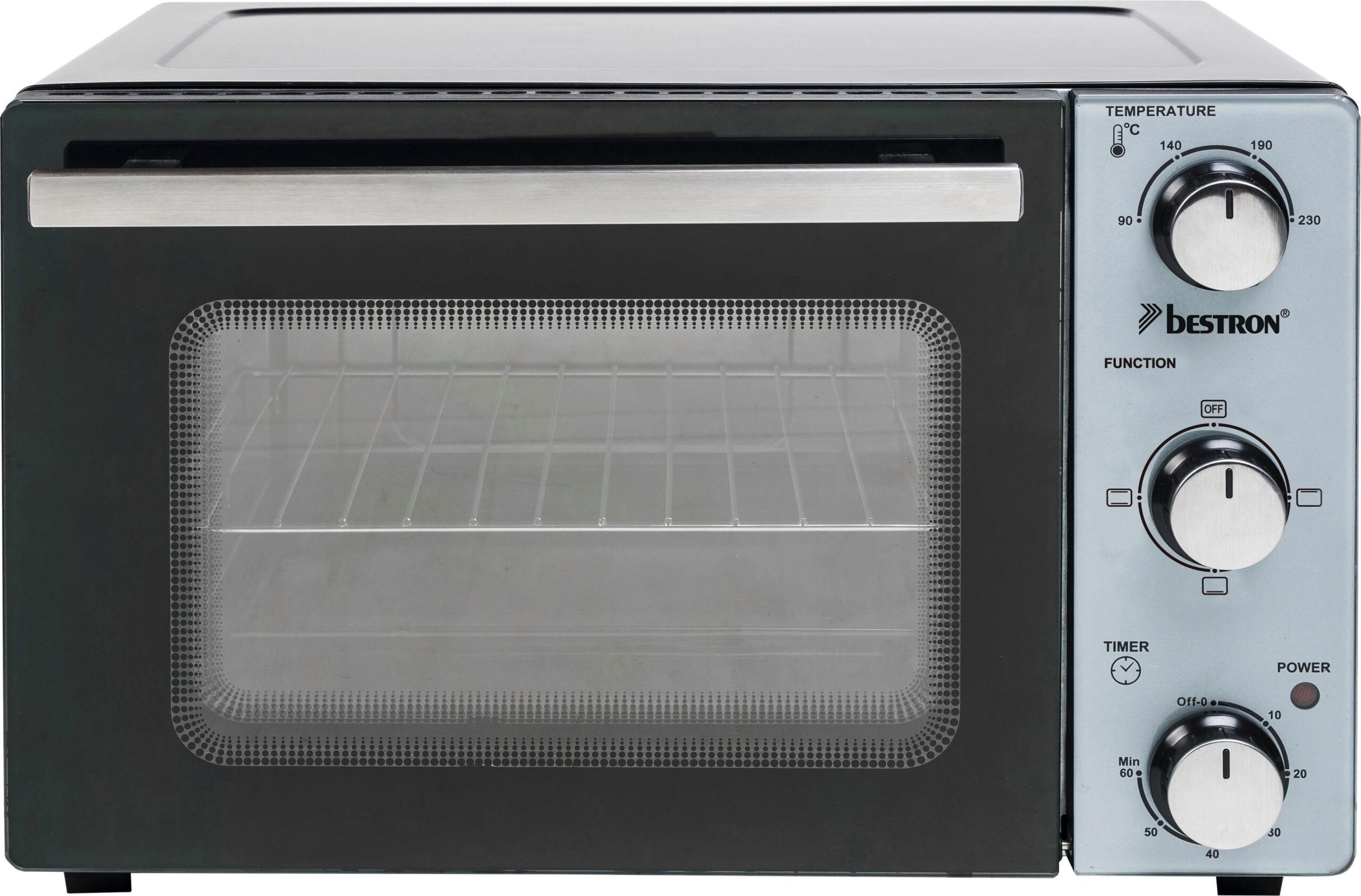 bestron Minibackofen AOV20 kompaktes Gerät, 1300 W, Edelstahl, Schwarz – Bild 2