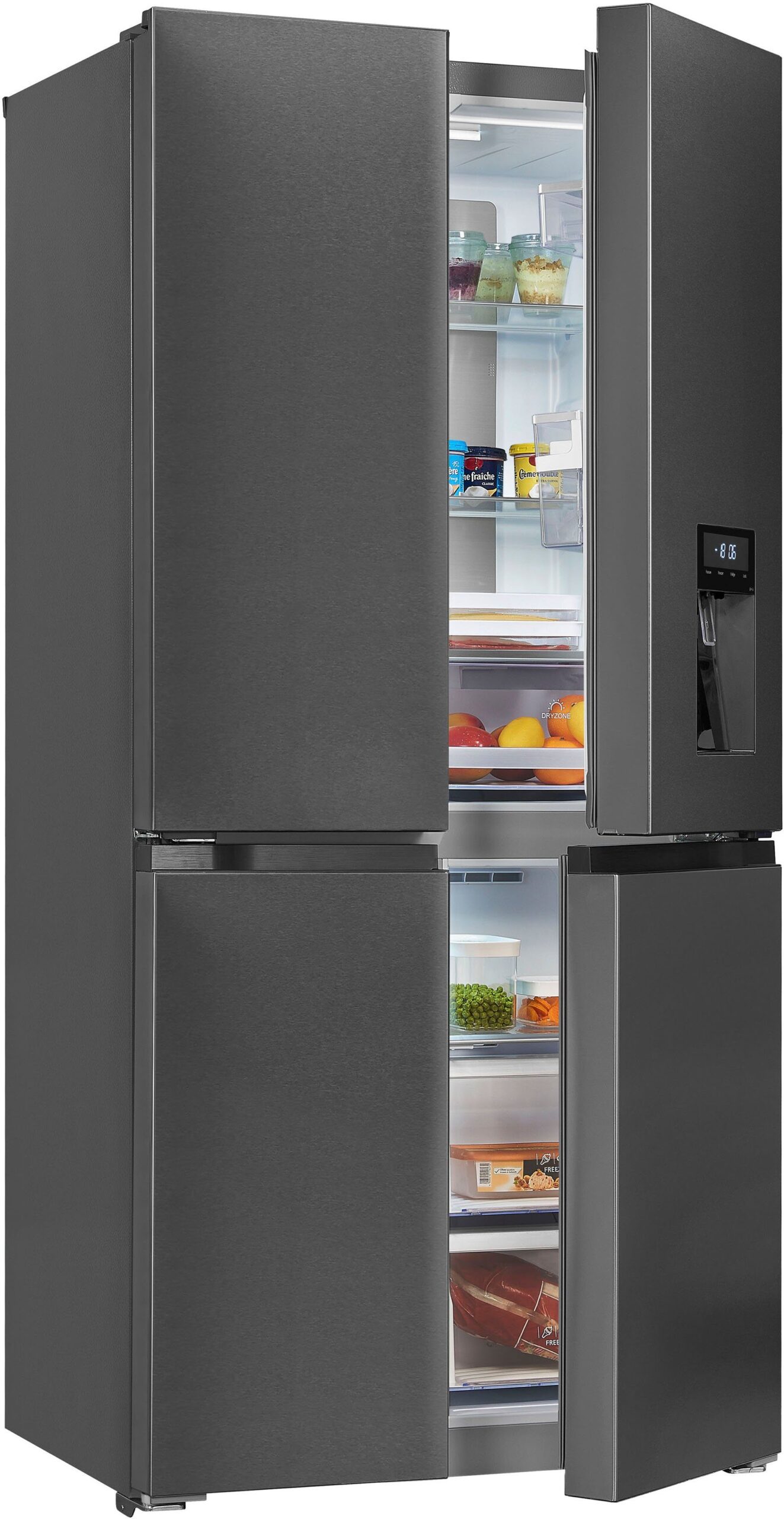 exquisit Multi Door MD430-100-WS-200E inoxlook-az, 183,0 cm hoch, 83,6 cm breit – Bild 3