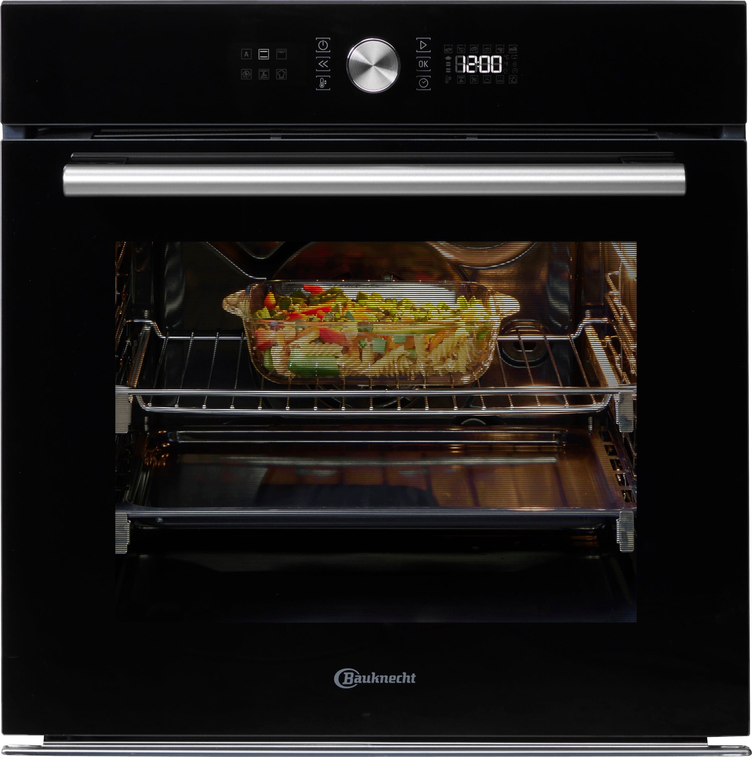 BAUKNECHT Backofen-Set BAKO4 HI6 BLACK, mit 2-fach-Teleskopauszug, Hydrolyse – Bild 4