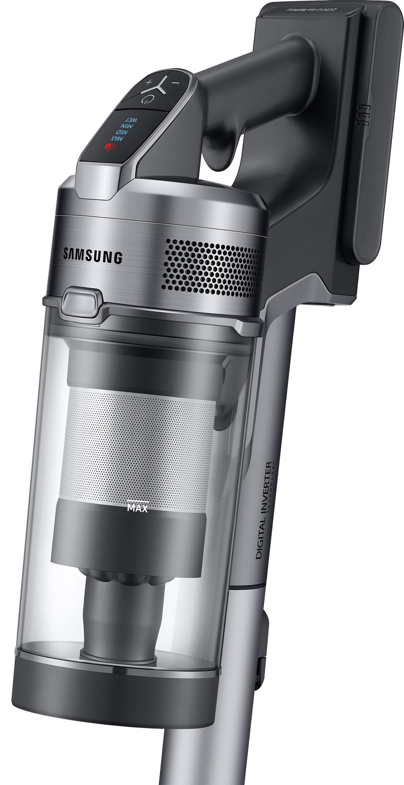 Samsung Akku-Stielstaubsauger Set bestehend aus Jet 75 complete, 550 W, beutellos, und Clean-Station VS20T7536P5/EG – Bild 17