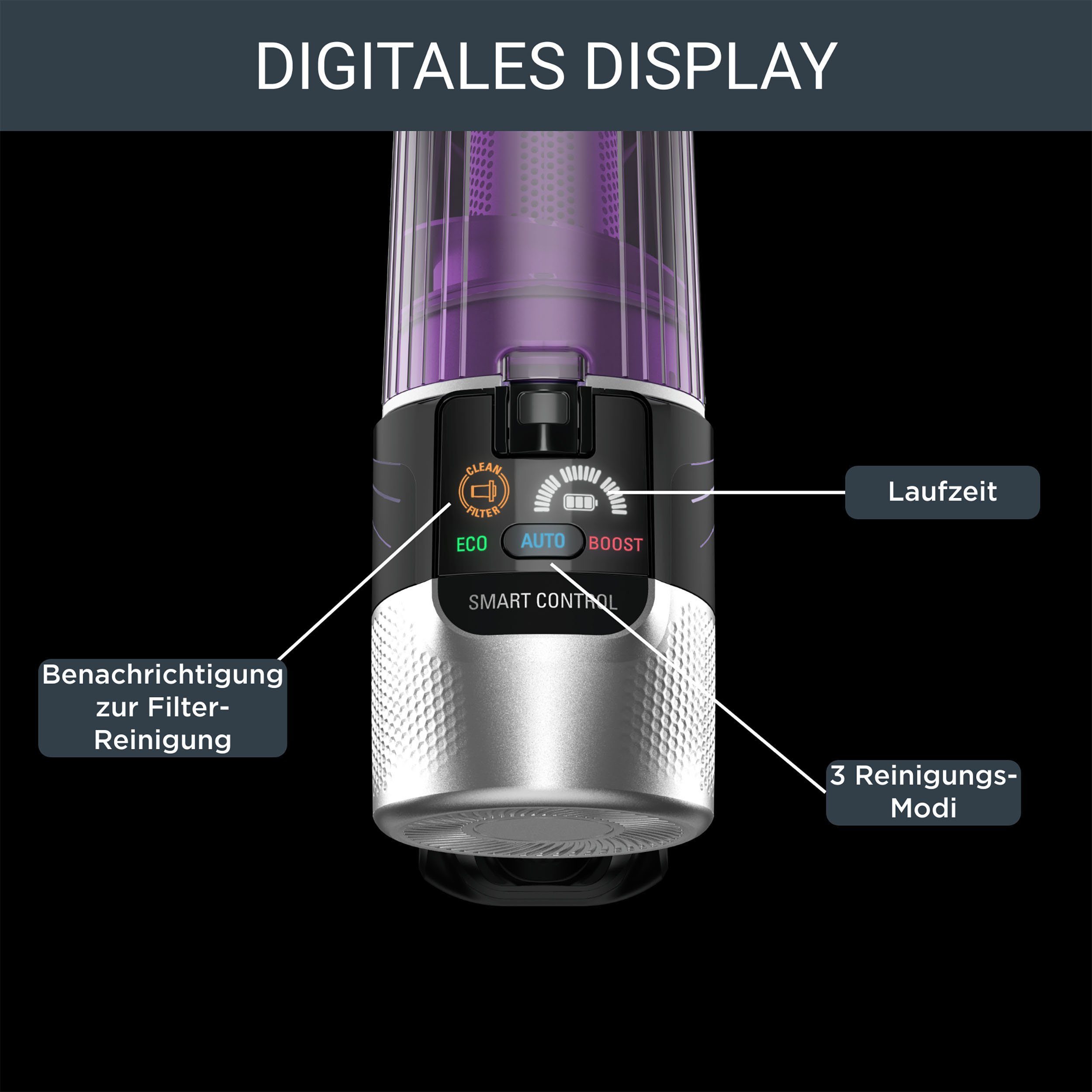 Rowenta Akku-Hand-und Stielstaubsauger RH2038 X-Force Flex 9.60 Allergy, 250 W, beutellos, kabellos, hohes Fassungsvermögen, Flex-Gelenk, lange Betriebsdauer – Bild 8
