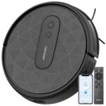 AIRROBO Saugroboter P20 2800Pa, 120Minuten Laufzeit,App,leise,für Tierhaare, harte Böden, beutellos, Teppiche mit niedrigem Flor, selbstaufladender