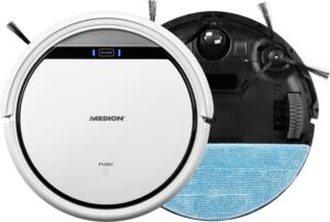Medion® Saugroboter E30 SW MD 18501, mit optionaler Wischfunktion, Progammierfunktion, Tierhaaroptimiert