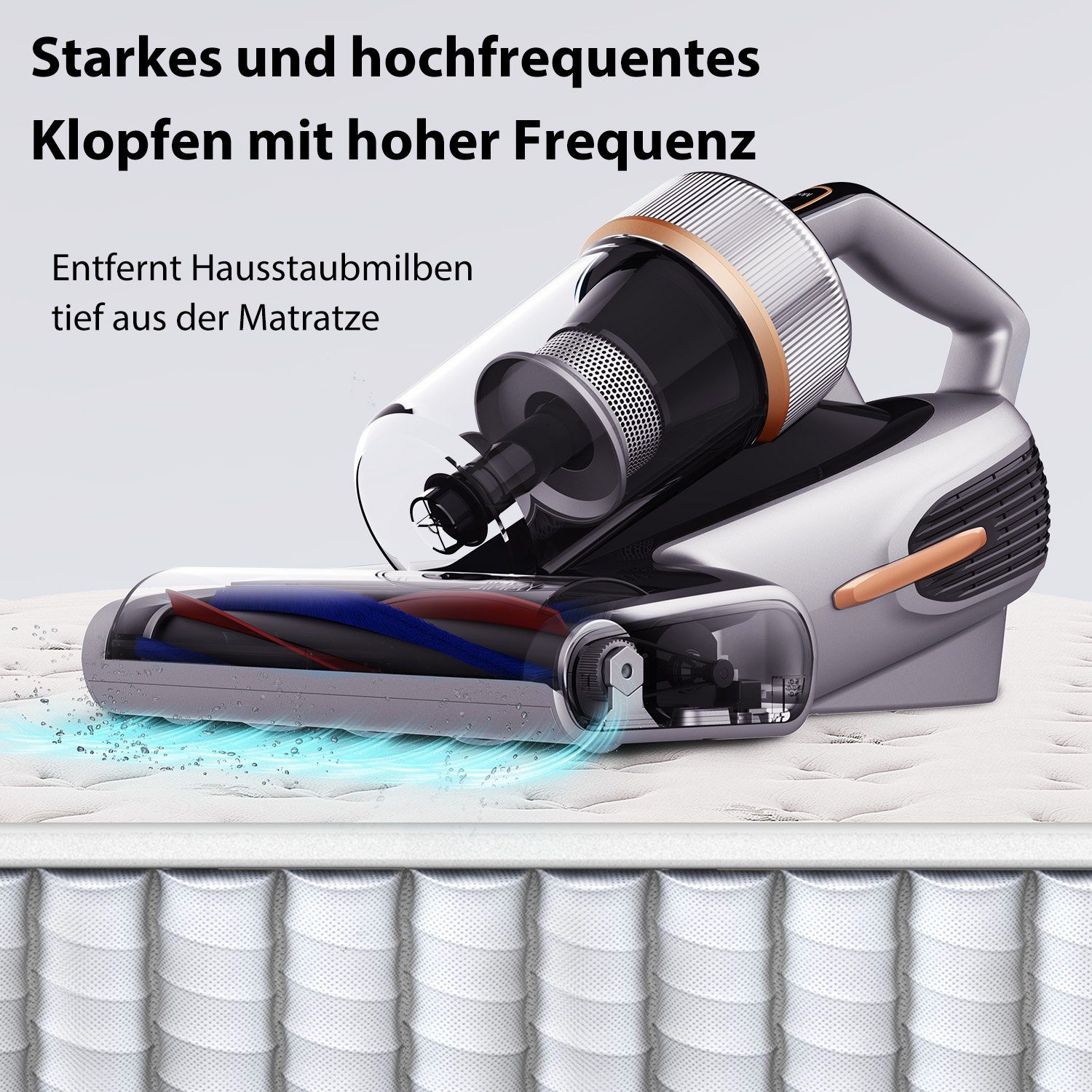 Jimmy Matratzenreinigungsgerät BX7 Pro Milbenstaubsauger, 700,00 W, mit Beutel, UV-C Licht, Hausstaubmilbensensor, Ultraschallfunktion – Bild 2