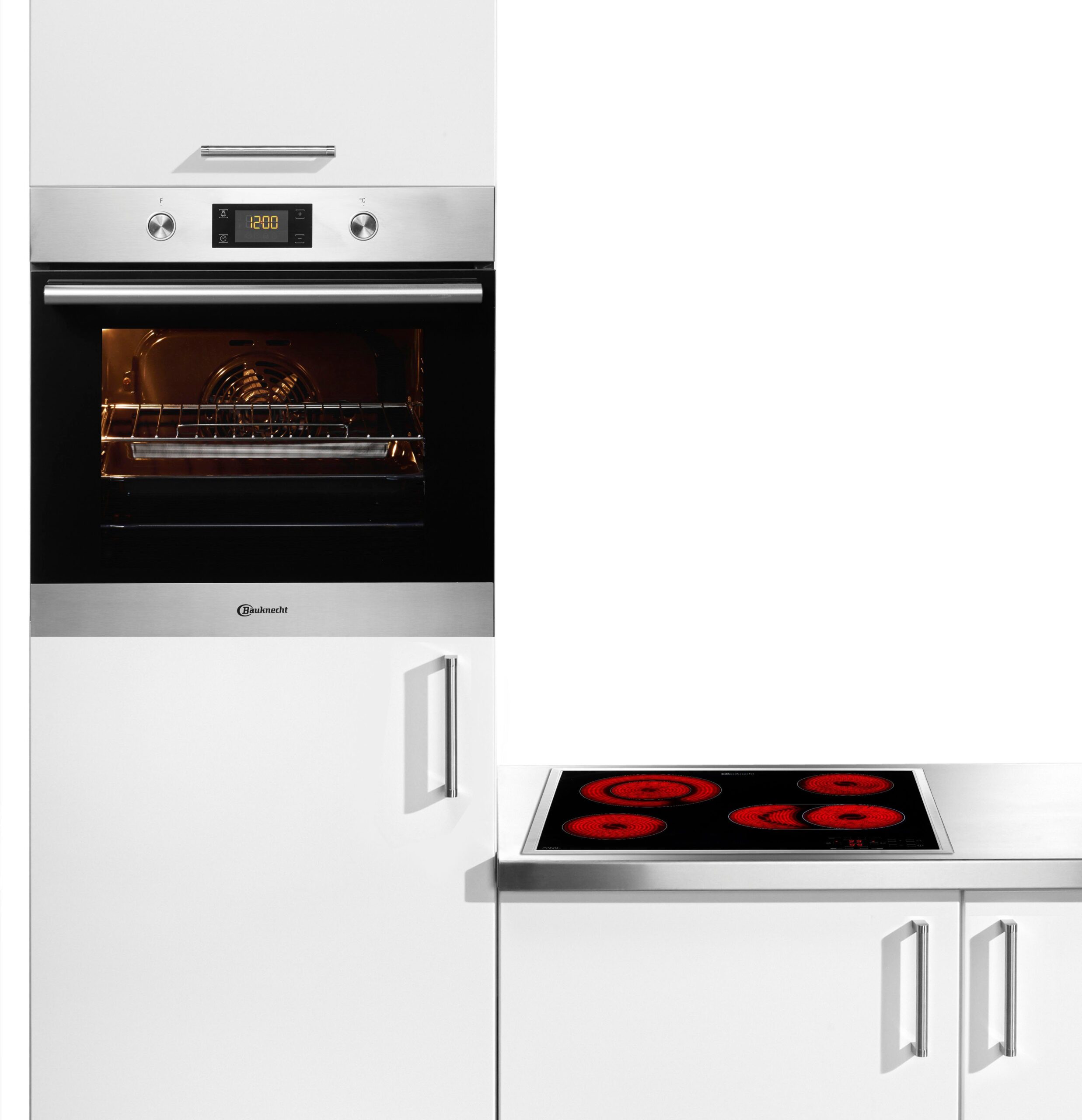 BAUKNECHT Backofen-Set BAKO ISLAND, mit 2-fach-Teleskopauszug, Hydrolyse