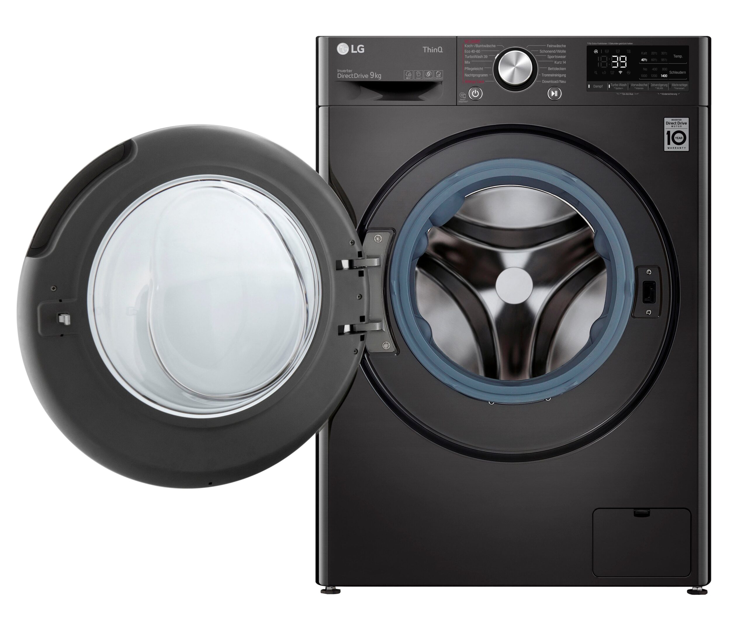 LG Waschmaschine F4WV709P2BA, 9 kg, 1400 U/min, TurboWash® - Waschen in nur 39 Minuten – Bild 4