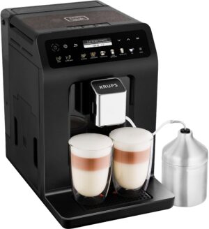 Krups Kaffeevollautomat EA8948 Evidence Plus, vielfältige Kaffee-Spezialitäten auf Knopfdruck, einfache Bedienung dank innovativem Farbdisplay
