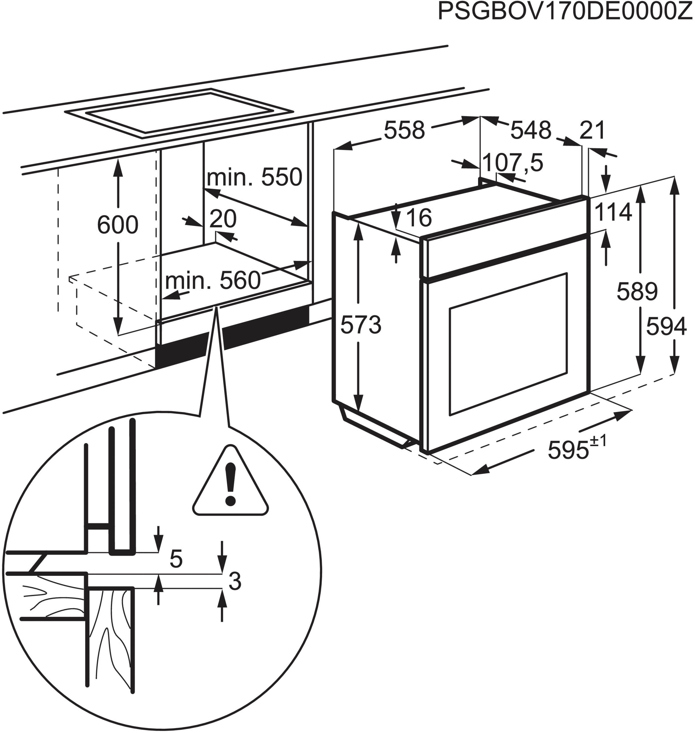 AEG Einbaubackofen BPS33102ZM, Pyrolyse-Selbstreinigung, Backauszug, 2 Paar – Bild 12