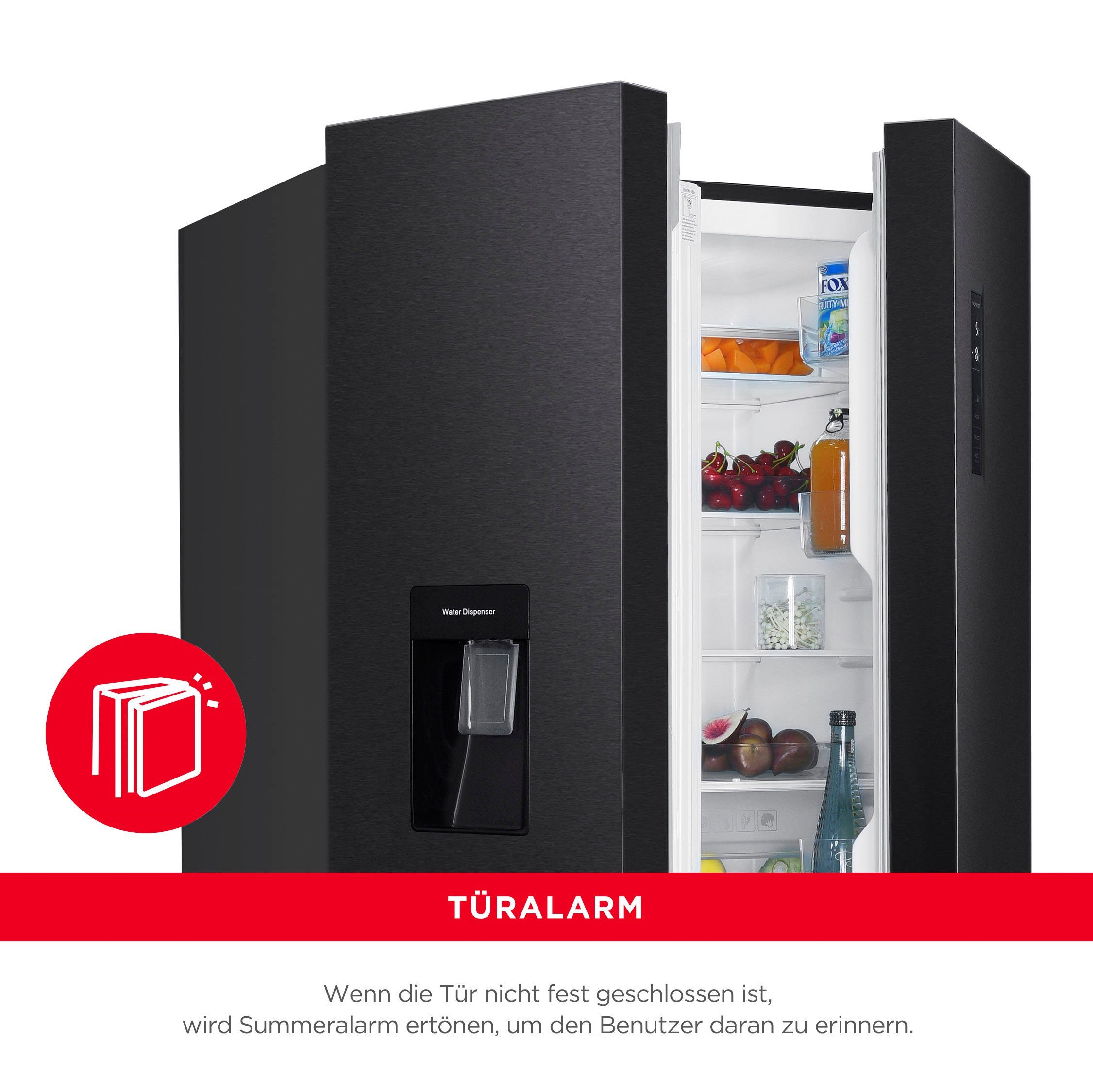 Hanseatic Multi Door HCDB18080DWDBI, 180 cm hoch, 79 cm breit, No Frost – Bild 12