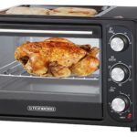 STEINBORG Minibackofen SB-3001, 20 Liter, Umluft, 3 in 1 Funktion, Grillplatte, großes Sichtfenster, 1300 Watt