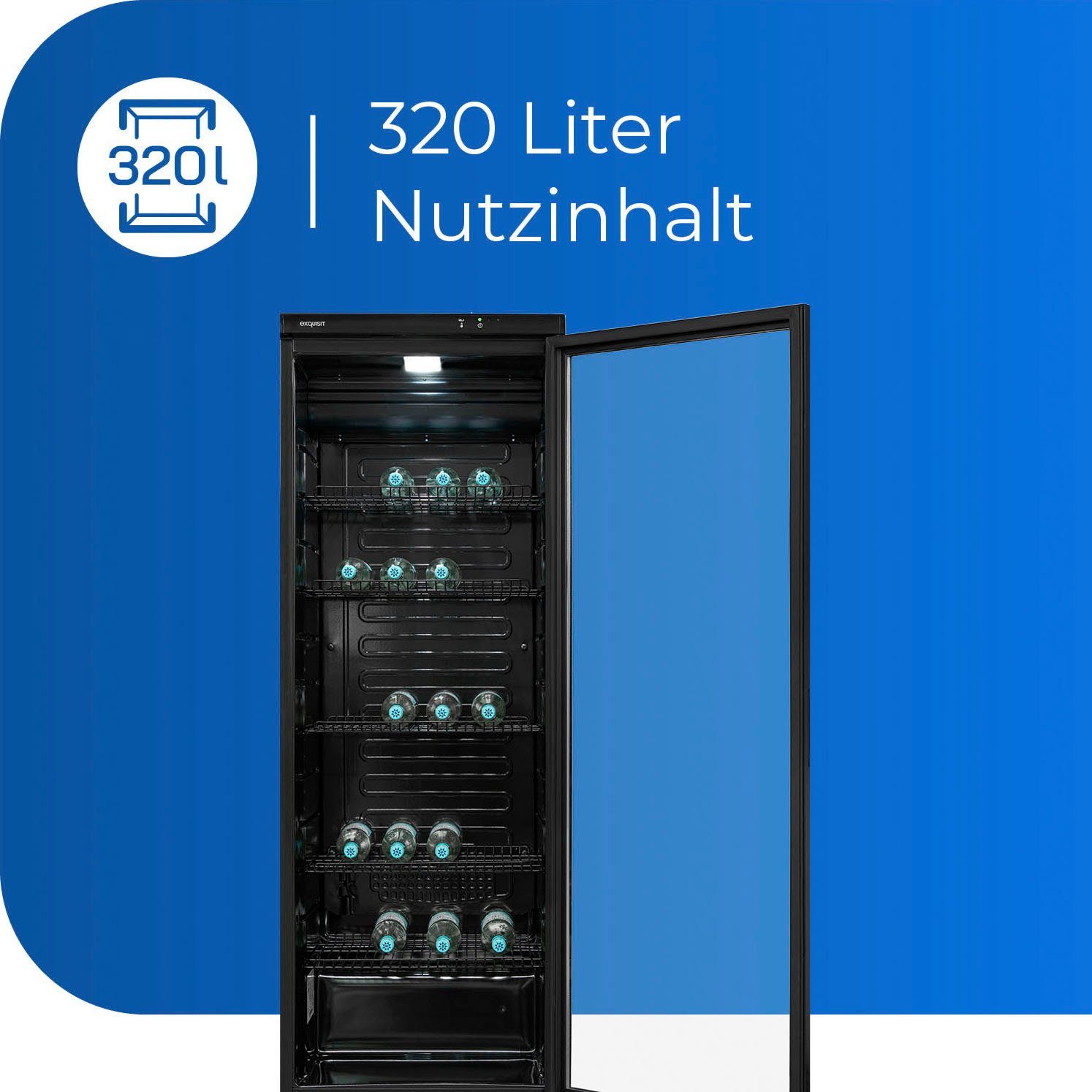 exquisit Getränke- und Dosenkühler GKS350-1-GT-280G,schwarz – Bild 4